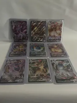 Pokemon Eeveelution Vmax Ultra Rare 9 Card Complete Set - Image 1