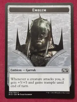 Magic The Gathering 2015 CORE SET M15 GARRUK APEX PREDATOR EMBLEM card MTG - Image 1