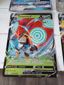 Pokemon Jumbo Card Lot Pikachu V 2021 SWSH061 Porygon GX Salamence Orbeetle nice - Image 2