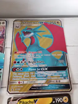 Pokemon Jumbo Card Lot Pikachu V 2021 SWSH061 Porygon GX Salamence Orbeetle nice - Image 4