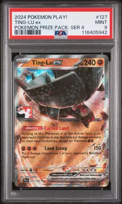 PSA 9 Ting-Lu EX 127/193 Prize Pack Series 4 Stamped Holo Pokemon Card - Mint - Image 1