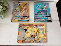 Pokemon Jumbo Card Lot of 3 Jolteon GX Sm173 2019 Primarina Arcanine Break 2017 - Image 1