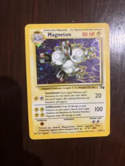 Magneton 11/62 Holo Fossil Pokemon Card WOTC - Image 1