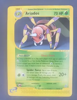 Ariados 3/147 Non Holo Rare Aquapolis E Series Vintage WOTC Pokemon Card - LP - Image 1
