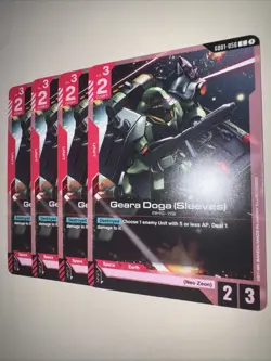 GD01-056 Geara Doga (Sleeves) X4 Playset Gundam Card Game TCG CCG English - Image 3