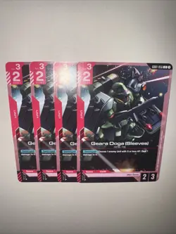 GD01-056 Geara Doga (Sleeves) X4 Playset Gundam Card Game TCG CCG English - Image 5
