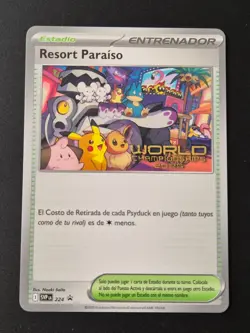 Pokemon Card LATIN SPANISH Paradise Resort SVP 224 Worlds Anaheim Promo NM 2025 - Image 1
