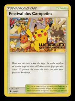 Pokemon Card PORTUGUESE Champions Festival SM231 Worlds Promo Museum 2019 (2) - Image 1