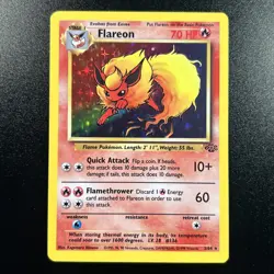 Flareon 03/64 Jungle Holo WOTC Vintage Pokemon Card 1999 Near Mint NM - Image 1