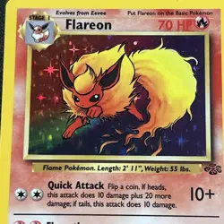 Flareon 03/64 Jungle Holo WOTC Vintage Pokemon Card 1999 Near Mint NM - Image 4