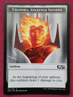Magic The Gathering 2020 CORE SET M20 CHANDRA AWAKENED INFERNO EMBLEM card MTG - Image 1