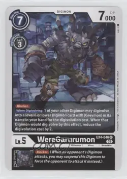 2023 Digimon Card Game - Alternative Being WereGarurumon #EX04-046 - Image 1