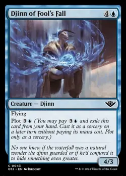 4x Djinn of Fool's Fall MTG Outlaws of Thunder Junction NM Magic Regular - Image 1