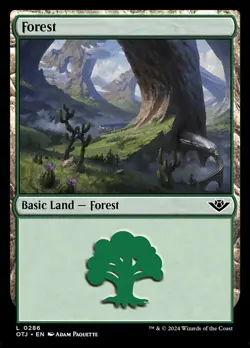 4x Forest (286) - Basic Land MTG Outlaws of Thunder Junction NM Magic Regular - Image 1