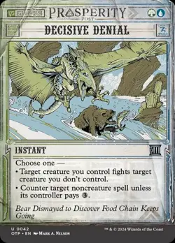 1x Decisive Denial - Foil MTG Outlaws of Thunder Junction: Breaking News NM Magi - Image 1