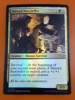 1x Shrewd Storyteller | FOIL | Duskmourn: House of Horror | MTG Magic Cards - Image 1