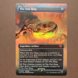 MTG The One Ring Borderless **Foil**, The Lord of the Rings, Excellent Condition - Image 1