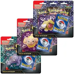 Pokemon TCG Paldean Fates Tech Sticker Collection - 3 Packs SEALED - Image 1