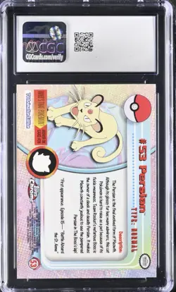 Pokemon Topps (2000) Chrome Series - Persian #53 - CGC GEM MINT 10 - Image 2
