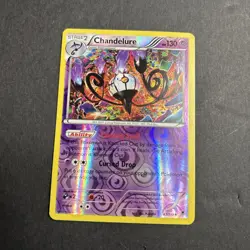 Pokemon TCG Chandelure XY-Phantom Forces Reverse Holo Card 43/119 - Image 1
