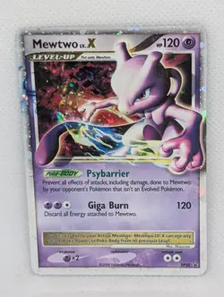 Mewtwo LV.X DP28 Diamond and Pearl Holo Ultra Rare Pokemon TCG black star MP - Image 1