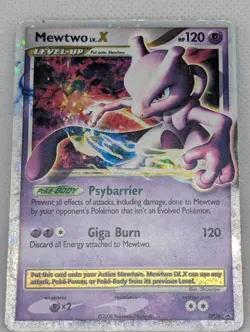 Mewtwo LV.X DP28 Diamond and Pearl Holo Ultra Rare Pokemon TCG black star MP - Image 3
