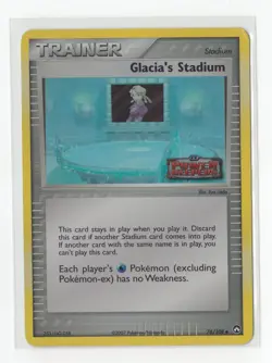 Pokemon TCG Glacia's Stadium Reverse Holo 76/108 EX Power Keepers Lp - Image 1