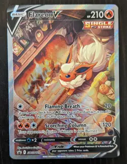 2021 POKEMON FLAREON V SWSH179 ALT ART PROMO - Image 1