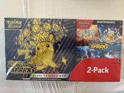 Pokemon Surging Sparks ETB & Booster Bundle Costco 2-Pack. Factory Sealed - Image 1
