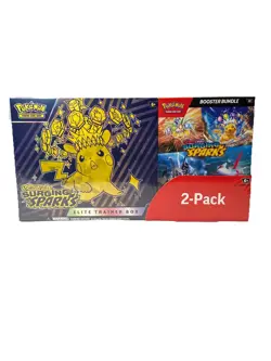 Pokemon Surging Sparks ETB & Booster Bundle Costco 2-Pack. Factory Sealed - Image 1