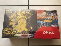 Pokemon Surging Sparks ETB & Booster Bundle Costco 2-Pack. Factory Sealed - Image 1