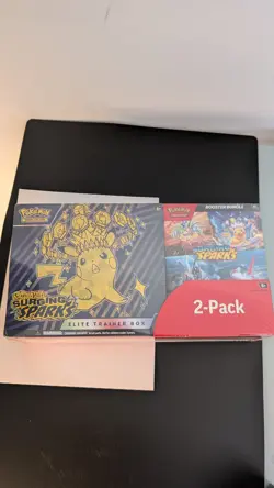 Pokemon Surging Sparks ETB & Booster Bundle Costco 2-Pack. Factory Sealed - Image 1