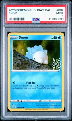 Snom 084/264 Snowflake Stamp PSA 9 MINT (2023 Pokemon Holiday Calendar) - Image 1