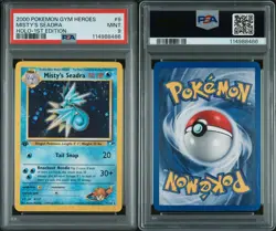 2000 Pokemon Gym Heroes 1st Edition - Holo MISTYS SEADRA 9/132 PSA 9 📈📈 - Image 3