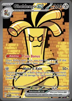 Gholdengo ex Illustration Rare SV4: Paradox Rift 252/182 NM - Pokemon TCG - Image 1