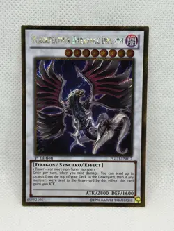 Yugioh! Blackfeather Darkrage Dragon - PGLD-EN017 - Gold Secret Rare NM - Image 1