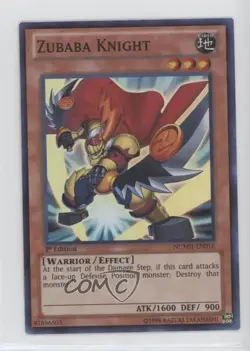 Zubaba Knight 1st Ed. YuGiOh Number Hunters #NUMH-EN016 - Image 1