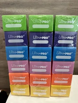Ultra Pro Multi Color Deck Boxes Magic Pokemon YuGiOh Card Storage Box Set Of 18 - Image 1