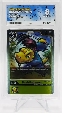 BushiAgumon - BT4-038 Event Pack 2 - ACE Grade 8 NM-MT - Digimon Card Game - Image 1