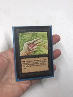 MTG Magic the Gathering Deathgrip Card Alpha English Rare - Image 2