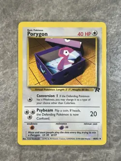 Porygon 48/82 Pokemon TCG Vintage Team Rocket Regular Vintage Card (Light Play) - Image 1