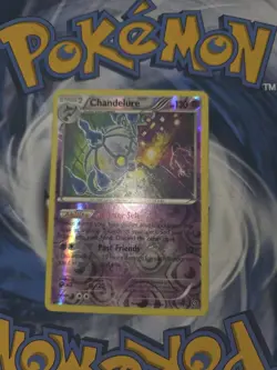 Pokemon TCG Chandelure Steam Siege 50/114 Reverse Holo Holo Rare CCG Card LP - Image 1