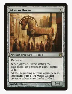 Akroan Horse #210 Theros (THS) Magic Card In Protective Sleeve - Image 1