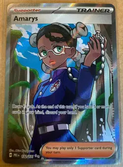Amarys - Full Art - Prismatic Evolutions PRE 132/131 Ultra Rare Pokemon Card - Image 1