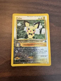 Pichu 35 Reverse Holo Black Star Promo Pokemon Card DMG - Image 1