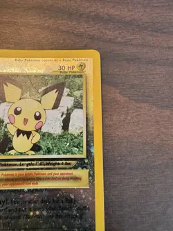 Pichu 35 Reverse Holo Black Star Promo Pokemon Card DMG - Image 3