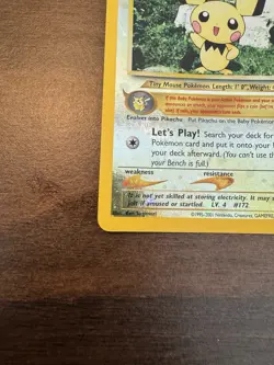 Pichu 35 Reverse Holo Black Star Promo Pokemon Card DMG - Image 5
