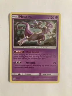 Mewtwo SM214 Black Star Promo Holo Pokemon Card - Image 1