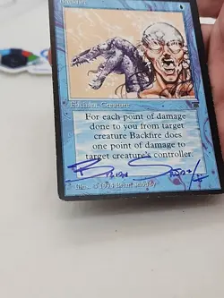 Backfire MISPRINT MISCUT SIGNED FULL NAME Brian Snoddy Legends MTG *CCGHouse* - Image 4