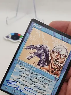 Backfire MISPRINT MISCUT SIGNED FULL NAME Brian Snoddy Legends MTG *CCGHouse* - Image 5